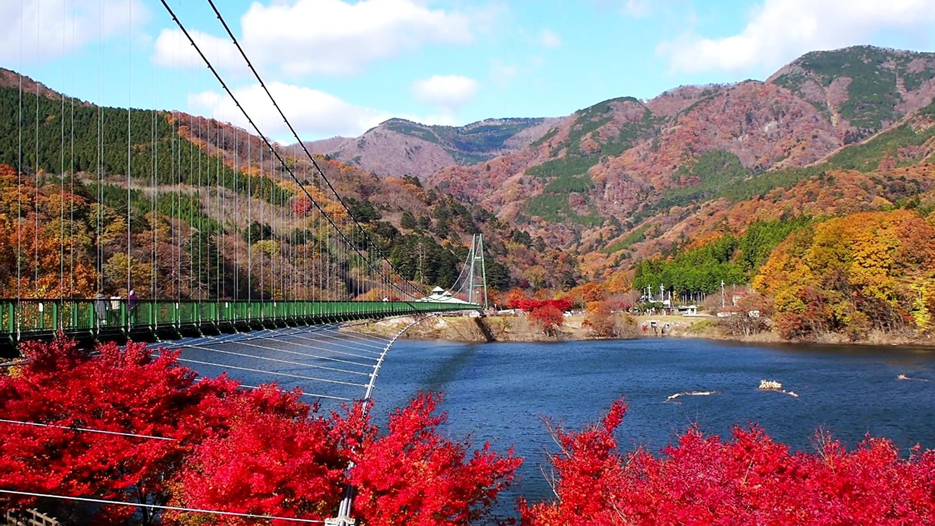 Momijidani Suspension bridge in Shiobara