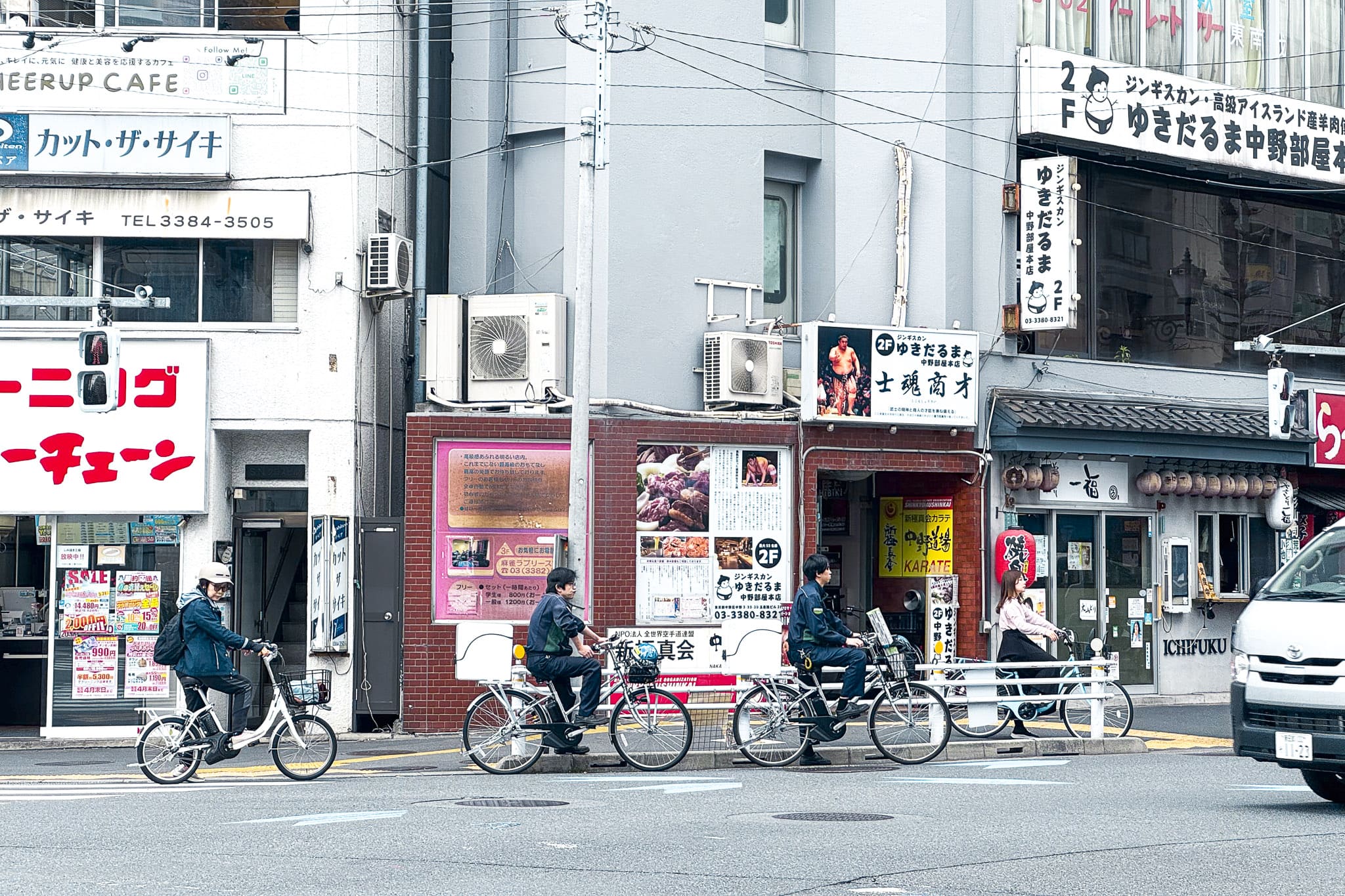 Bikes in the streets of Tokyo