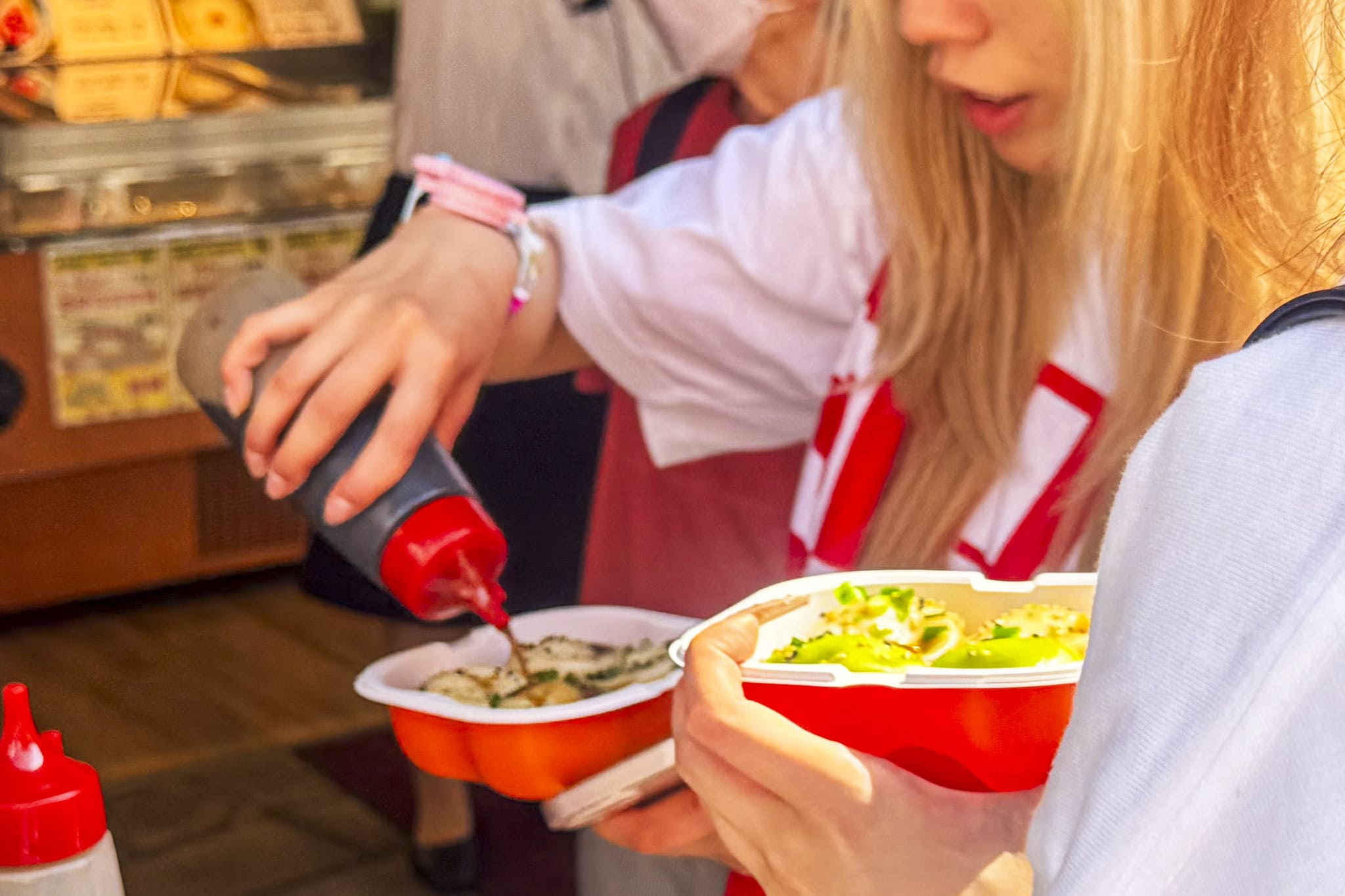 Eating street food in Yokohama Chinatown
