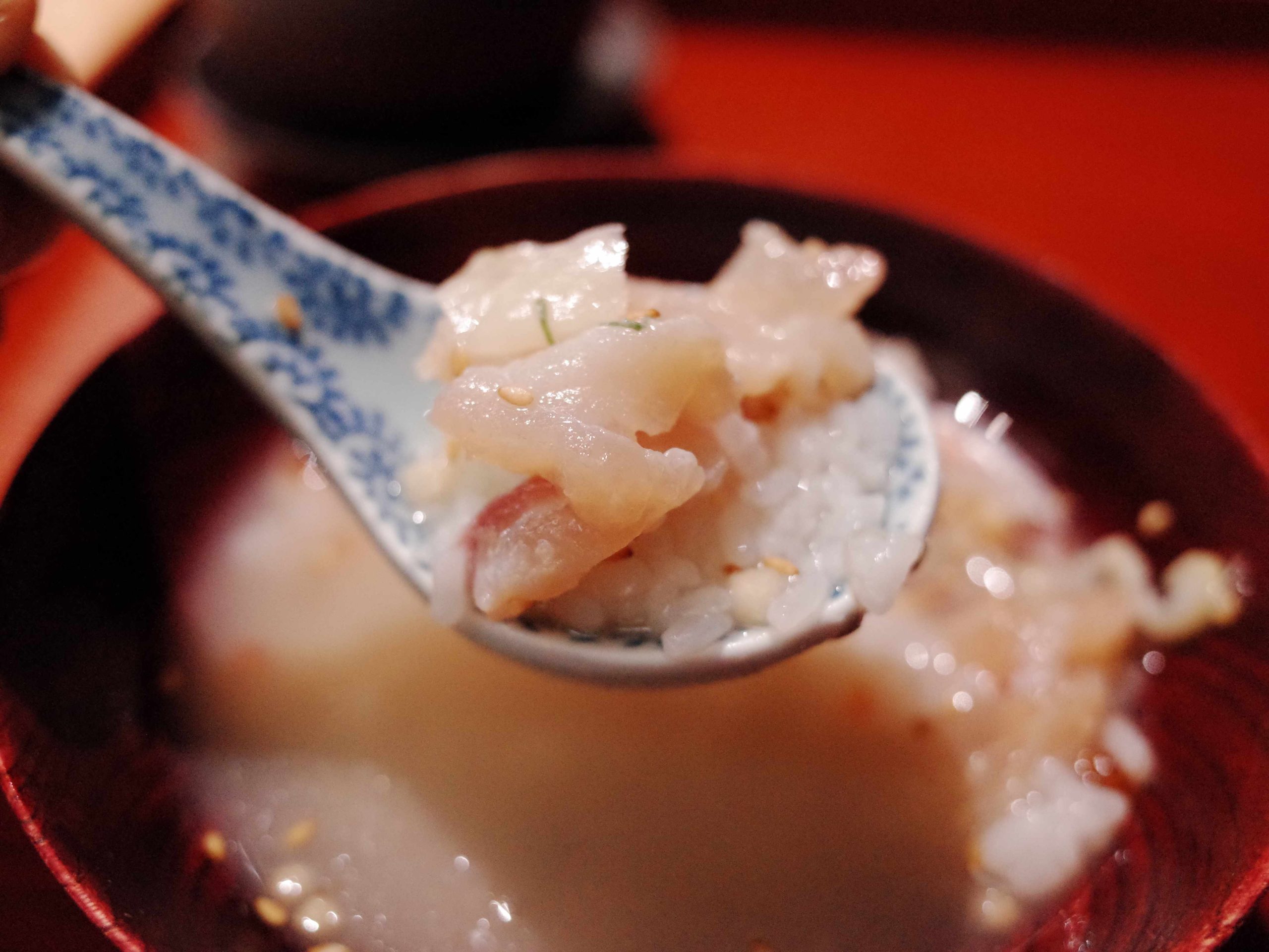 Namero ochazuke rice course at UNKAI kaiseki dinner