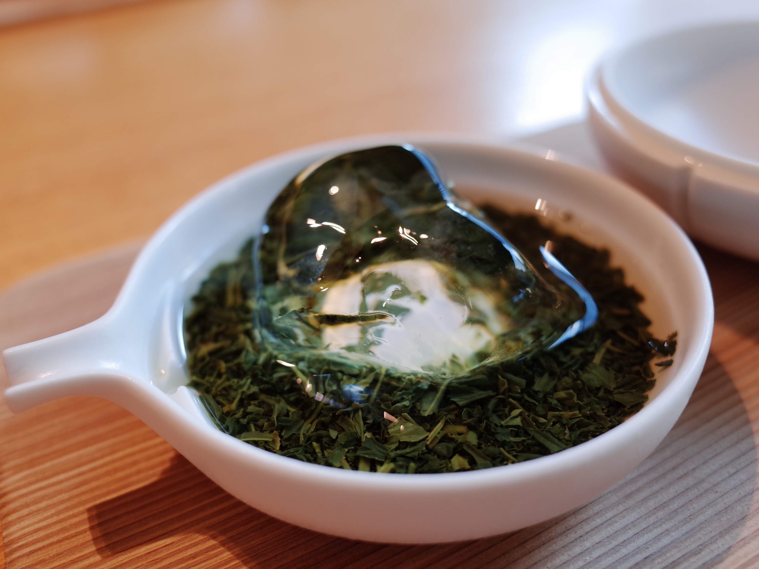 Ice-brewed sencha served during the tea pairing at UNKAI Tokyo