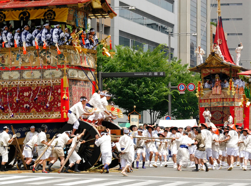 Gion Festival held at Yasaka Shrine in July