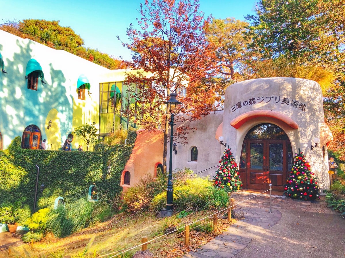 The entrance of Ghibli Museum's building