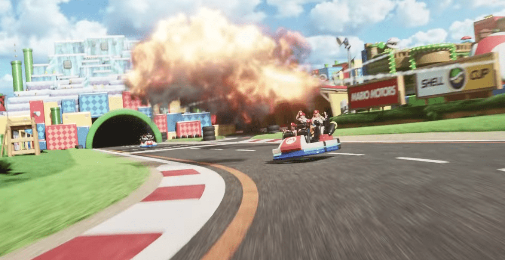 Mario Kart ride attraction at SUPER NINTENDO WORLD